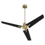 Halcyon Ceiling Fan - Aged Brass / Walnut