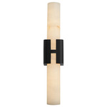 Virtue Double Color-Select Wall Light - Black / Jade Stone