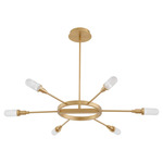 Sperano Chandelier - Aged Brass / Clear
