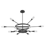 Sperano Chandelier - Matte Black / Clear