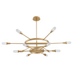 Sperano Chandelier - Aged Brass / Clear