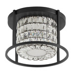 Elan Color-Select Semi Flush Ceiling Light - Black / Clear