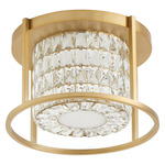 Elan Color-Select Semi Flush Ceiling Light - Aged Brass / Clear