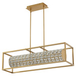 Elan Color-Select Linear Chandelier - Aged Brass / Clear