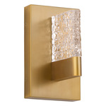 Gamma Color-Select Wall Sconce - Brushed Brass / Clear