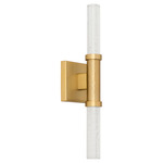 Monet Wall Sconce - Aged Brass / Clear