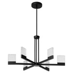 Gamma Color-Select Chandelier - Black / Clear