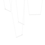 Yo Linea Multi Light Pendant - Natural Anodized / White