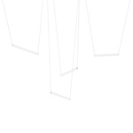 Yo Linea Multi Light Pendant - Natural Anodized / White
