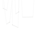 Yo Linea Multi Light Pendant - Natural Anodized / White