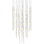 Constellation Aries 48-Light Round Chandelier - Satin Nickel / White