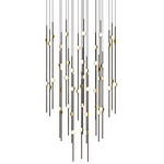 Constellation Aries 48-Light Round Chandelier - Espresso Black / White