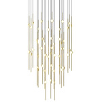 Constellation Aries 48-Light Round Chandelier - Satin Brass / White
