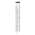 Constellation Andromeda 6 Inch Round Pendant - Espresso Black / Clear