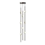 Constellation Andromeda 6 Inch Round Pendant - Espresso Black / White