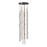 Constellation Andromeda 12 Inch Round Pendant - Espresso Black / Clear