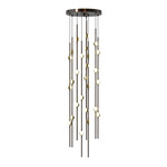 Constellation Andromeda 12 Inch Round Pendant - Espresso Black / White
