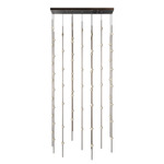 Constellation Andromeda Rectangle Pendant - Espresso Black / Clear