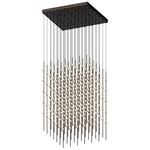 Constellation Cosmic Cube Pendant - Espresso Black / Clear