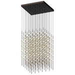 Constellation Cosmic Cube Pendant - Espresso Black / White