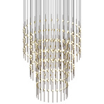Constellation Centaurus Pyramid Chandelier - Espresso Black / White