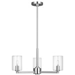 Fullton Glass Chandelier - Chrome / Clear