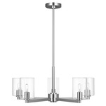 Fullton Glass Chandelier - Chrome / Clear