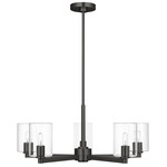 Fullton Glass Chandelier - Midnight Black / Clear