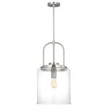Anders Pendant - Brushed Nickel / Clear