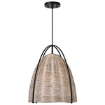 Norman Pendant - Midnight Black / Ash Wicker