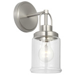 Anders Wall Sconce - Brushed Nickel / Clear