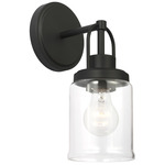 Anders Wall Sconce - Midnight Black / Clear