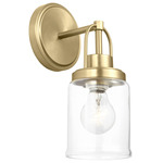 Anders Wall Sconce - Satin Brass / Clear