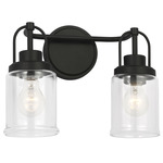 Anders Bathroom Vanity Light - Midnight Black / Clear
