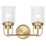 Anders Bathroom Vanity Light - Satin Brass / Clear