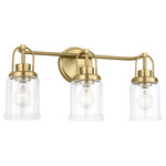 Anders Bathroom Vanity Light - Satin Brass / Clear