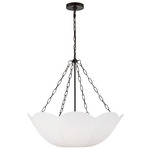 Stassi Chandelier - Aged Iron / White Linen