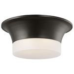 Sina Ceiling Flush Light - Aged Iron / Etched Glass
