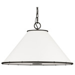 Aldric Pendant - Aged Iron / White Linen