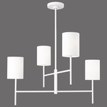 Key Chandelier - Matte White / White Linen