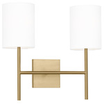 Key Wall Sconce - Burnished Brass / White Linen