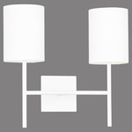 Key Wall Sconce - Matte White / White Linen