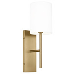 Key Wall Sconce - Burnished Brass / White Linen