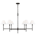 Ridgewood Chandelier - Aged Iron / White Linen