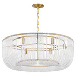 Pierce Pendant - Burnished Brass / Clear