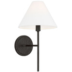 Ridgewood Wall Sconce - Aged Iron / White Linen