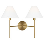 Ridgewood Wall Sconce - Burnished Brass / White Linen