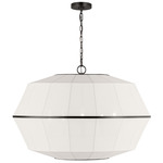 Hikari Pendant - Aged Iron / White Linen