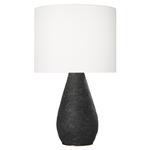 Breccia Table Lamp - Black Wash / White Linen