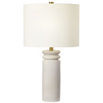Feikudo Table Lamp - Gloss White / White Linen
